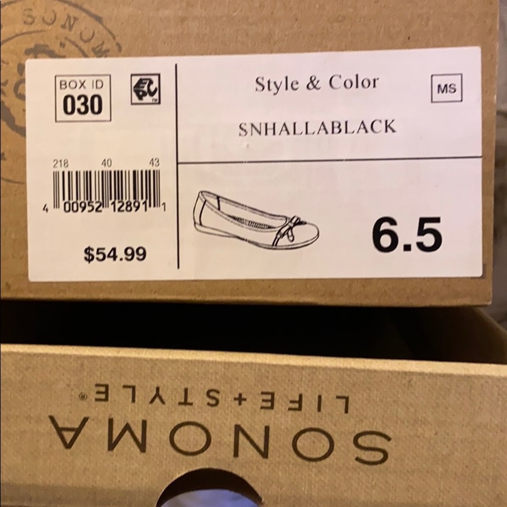 🟢 Sonoma NWT Black Bow Flats 🟢